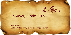 Lendvay Zsófia névjegykártya