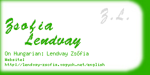 zsofia lendvay business card