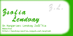 zsofia lendvay business card